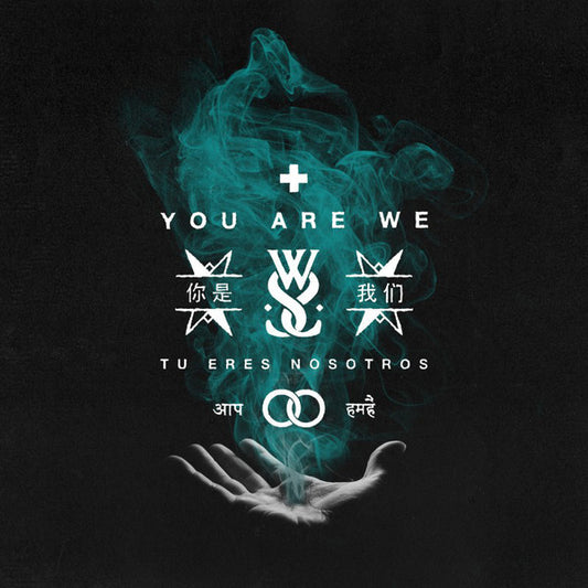 Image of Front Cover of 2xLP - VG+/VG+ - WHILE SHE SLEEPS, You Are We (Sleeps Brothers; WSS005LP, UK 2017, Gatefold, Insert, Aquamarine w/ Black Marble Vinyl), Strong VG+, Corner Bump,  - 1726539E