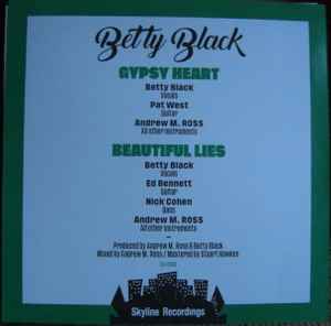 Image of Back Cover of 3654020S: 7" - BETTY BLACK, Gypsy Heart B/W Beautiful Lies (Skyline Recordings; SL45030, UK 2024, Picture sleeve)   EX/EX