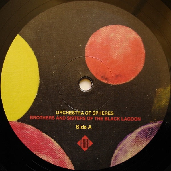 Image of Label of 3614140C: LP - ORCHESTRA OF SPHERES, Brothers And Sisters Of The Black Lagoon (Fire Records; FIRELP421, UK 2016, Inner, Postcard) Still In Stickered Shrinkwrap  EX/EX