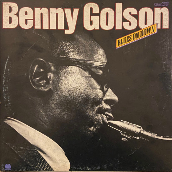 Image of Front Cover of 3624136E: 2xLP - BENNY GOLSON, Blues On Down (Milestone; HB 6125, Italy 1986, Gatefold) Surface Marks From Storage, Edge and Ring Wear.  VG/VG