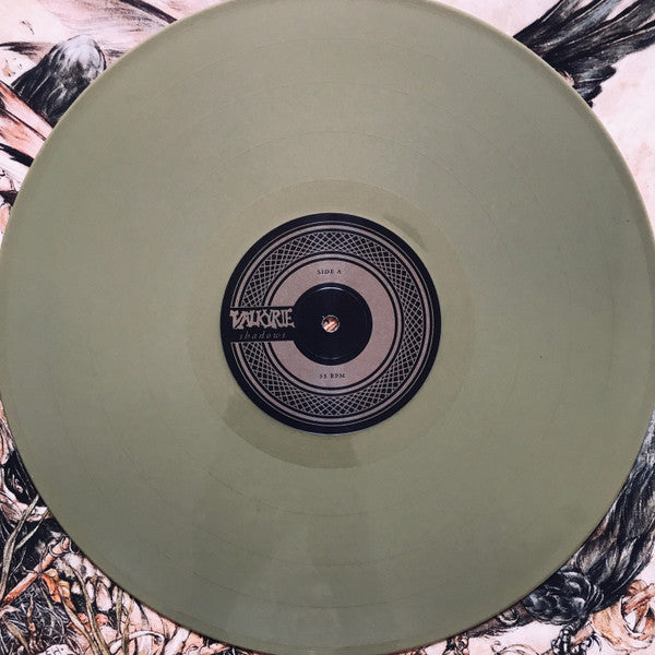 Image of Label of 3624222E: LP - VALKYRIE, Shadows (Relapse Records ; rr7293, US 2020 Reissue, Gold Metallic Vinyl, Limited Edition of 500) Stickered Plastic Outer Sleeve  EX/EX