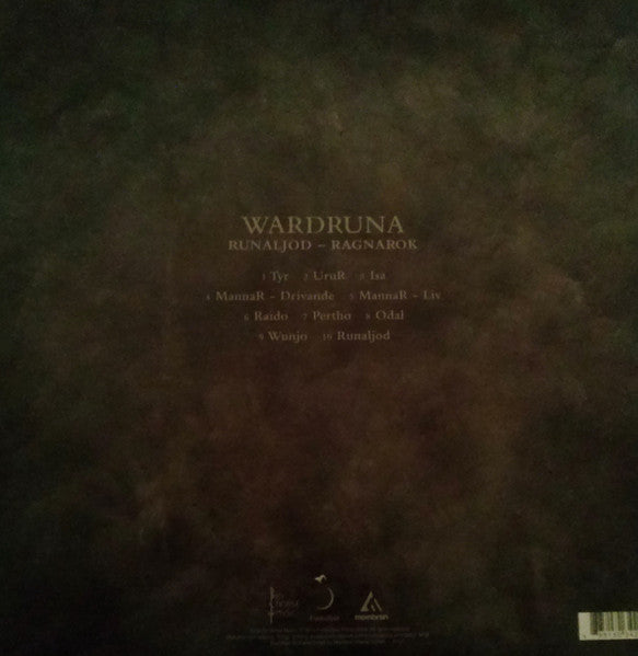 Image of Back Cover of 3624199E: 2xLP - WARDRUNA, Runaljod - Ragnarok (By Norse Music; BNM002LP, Norway 2016, Triple Gatefold, 2 Inners) Strong VG+, Inners Split  EX/VG+