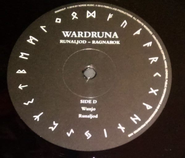 Image of Label of 3624199E: 2xLP - WARDRUNA, Runaljod - Ragnarok (By Norse Music; BNM002LP, Norway 2016, Triple Gatefold, 2 Inners) Strong VG+, Inners Split  EX/VG+