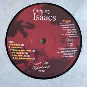 Image of Label of 3624266E: LP - GREGORY ISAACS, Here By Appointment (Jet Star; CRLP3087, UK 2003, Picture sleeve) Lightest of marks. Creasing at edge of sleeve especially top left.  G+/VG+