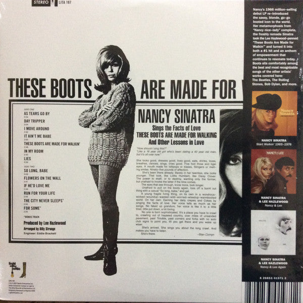 Image of Back Cover of 3624196E: LP - NANCY SINATRA, Boots (Light In The Attic ; LITA 197, Worldwide 2021 Reissue, Gatefold, Booklet, With Obi) Obi Slightly Creased  EX/EX