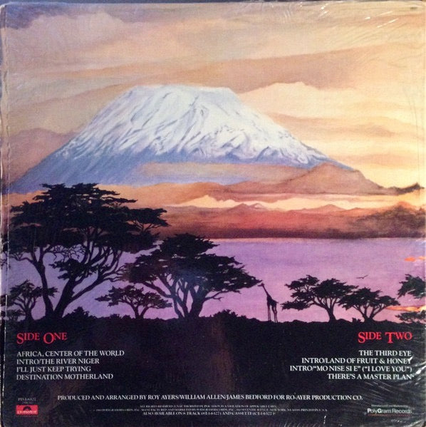 Image of Back Cover of 3614187C: LP - ROY AYERS, Africa, Center Of The World (Polydor ; PD-1-6327, US 1981, Inner) Name written on front of sleeve. Vinyl has a few light marks.  VG/VG