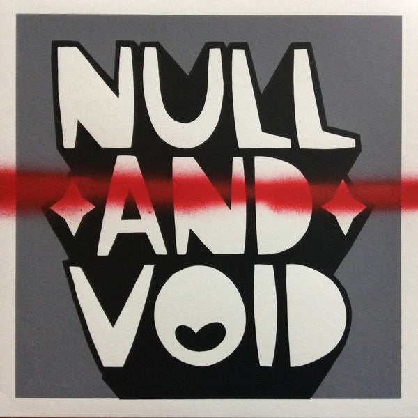 Image of Front Cover of 3614214C: LP - KID ACNE, Null And Void (Lewis Recordings; LEWIS1113, UK 2021, Screen Printed Sleeve In Stickered Plastic Sleeve, Inner, Limited Edition of 150) Limited Edition No 92/150  VG+/VG+