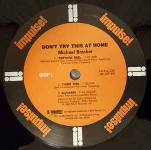 Image of Label Cover of LP - VG/VG+ - MICHAEL BRECKER, Don't Try This At Home (Impulse!; MCA-42229, US 1988), Bumped and worn corners and edges on sleeve; creasing too,  - 4316707C