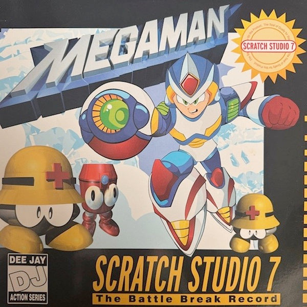 Image of Front Cover of 3614202C: LP - MEGAMAN, Scratch Studio 7 - The Battle Break Record (Extensive Research; ER-101, US 2000s) Decent and useable copy  VG/VG