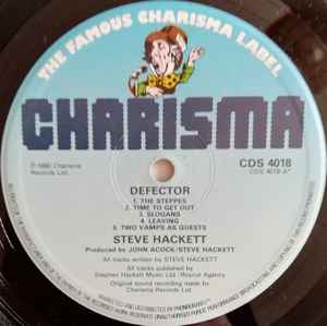 Image of Label of 3614234C: LP - STEVE HACKETT, Defector (Charisma; CDS4018, UK 1980, Inner, Poster, Roycol Agency Credit Side B)   VG/VG+