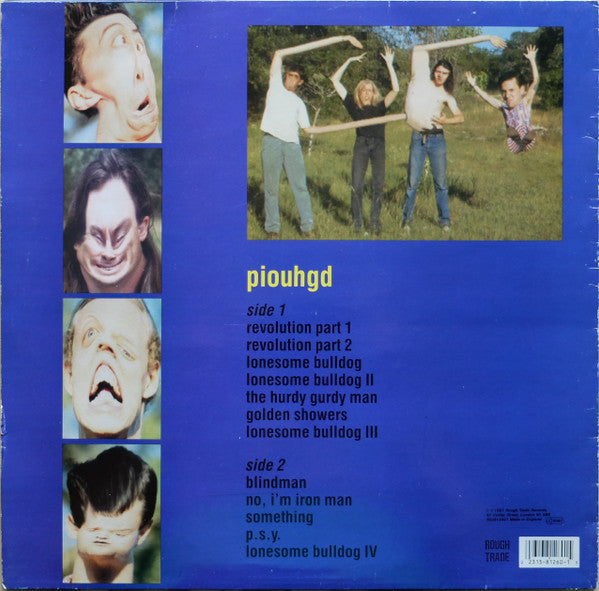 Image of Back Cover of LP - VG+/VG+ - BUTTHOLE SURFERS, Piouhgd (Rough Trade; R20812601, UK 1991), A few feint hairlines only. ,  - 3226272E
