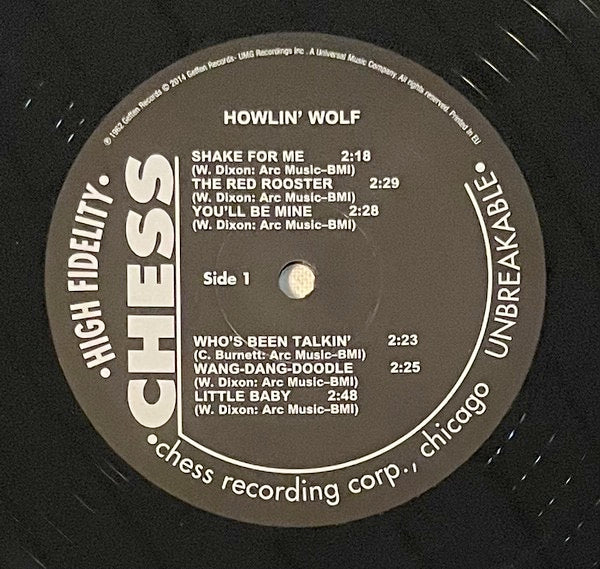 Image of Label Cover of 3614299C: LP - HOWLIN' WOLF, Howlin' Wolf (Chess; none, Europe 2014 Reissue)   NEW/NEW