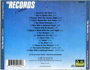 Image of Back Cover of CD - VG+/VG+ - THE RECORDS, Crashes (On The Beach Recordings; FOAM CD7, UK 2004 Reissue), ,  - 1616291C