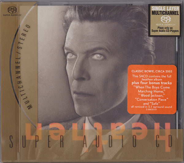 Image of Front Cover of 3654049S: CD - DAVID BOWIE, Heathen (Columbia; CS 86630, US 2002, Jewel Case, sacd)   VG+/VG+