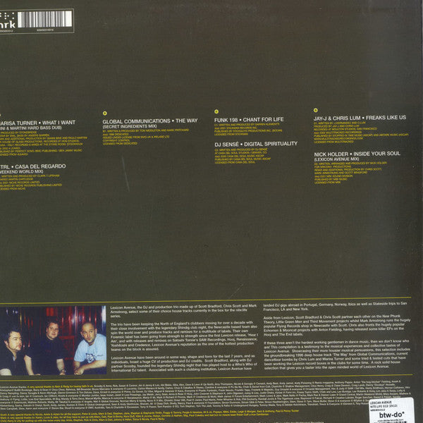 Image of Back Cover of 3624407E: 2x12" - LEXICON AVENUE, Nite:Life 012 (NRK Sound Division; NRKMXV012, UK 2002, Picture Sleeve)   VG/VG