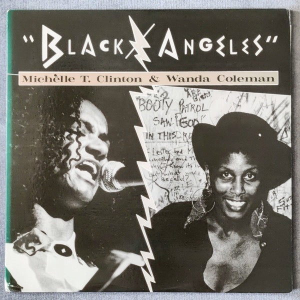 Image of Front Cover of 3614348C: LP - MICHELLE T. CLINTON & WANDA COLEMAN, Black/Angeles (New Alliance Records; NAR-031, US 1988, Inserts) Record lightly fogged. Sleeve has corner cut and some creases / wear  VG/VG+