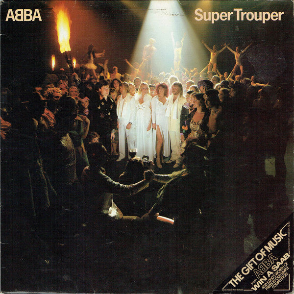 Image of Front Cover of LP - VG/VG - ABBA, Super Trouper (Epic Light Blue / Yellow Logo; EPC 10022, UK 1980, SAAB Competition Sleeve, Inner, Asterix on B side Label Only), ,  - 2646052S