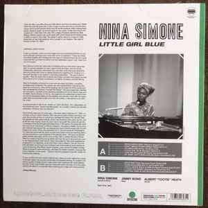 Image of Back Cover of 3654236S: LP - NINA SIMONE, Little Girl Blue (WaxTime In Color; 950629, Europe 2018 Reissue, Green Vinyl)   NEW/NEW