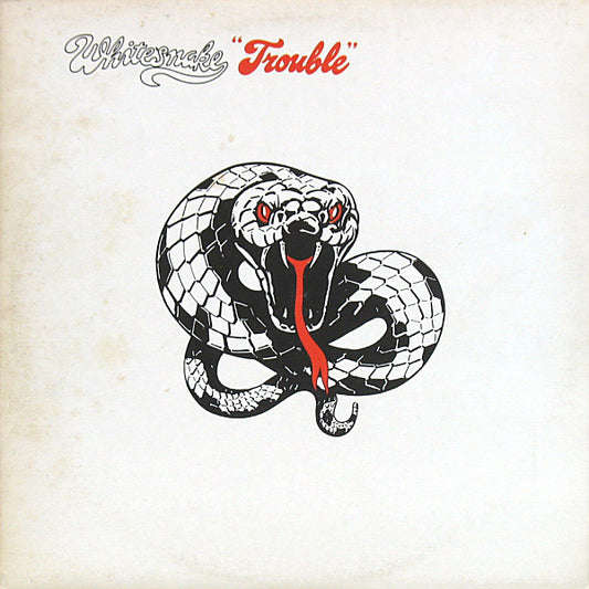 Image of Front Cover of 3744003S: LP - WHITESNAKE, Trouble (EMI International; INS 3022, UK 1978, Inner, Grey snake image on inner)   VG/VG+