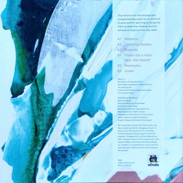 Image of Back Cover of 3744054S: LP - WAAJU, Grown (Olindo; ORLP005, UK 2020)   VG+/VG+