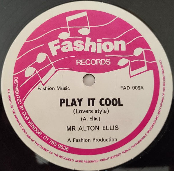 Image of Front Cover of 12" - /EX - MR ALTON ELLIS, Play It Cool (Fashion Records ; FAD 009, UK 1981, Plain Sleeve), ,  - 2346172S