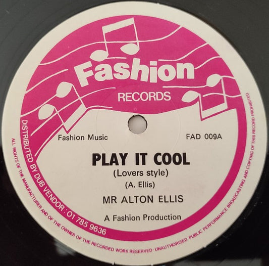 Image of Front Cover of 12" - /EX - MR ALTON ELLIS, Play It Cool (Fashion Records ; FAD 009, UK 1981, Plain Sleeve), ,  - 2346172S