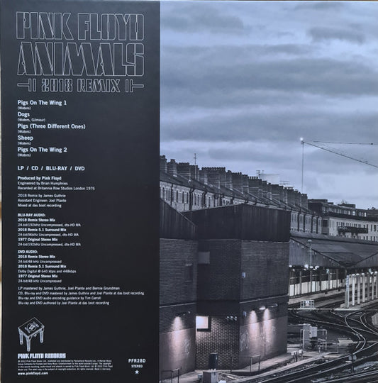 Image of Back Cover of 4745283S: LP - PINK FLOYD, Animals (2018 Remix) (Pink Floyd Records; PFR28D, Europe 2022 Reissue, Book Sleeve, Limited Deluxe Edition, LP, CD, DVD, Blu-Ray) SEALED  M/M