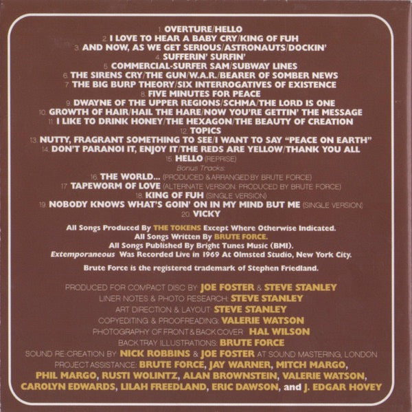 Image of Back Cover of 3714114C: CD - BRUTE FORCE, Extemporaneous (Rev-Ola; CR REV 36, UK 2004 Reissue, Jewel Case)   VG+/VG+