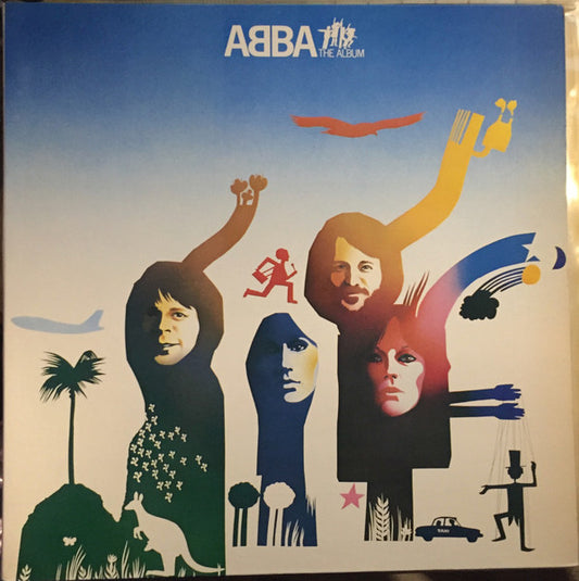 Image of Front Cover of 4644047S: LP - ABBA, The Album (Epic Dark Blue / Coloured Logo; EPC 86052, UK 1977) Edge and Ring Wear  VG/VG+