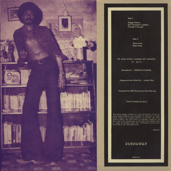 Image of Back Cover of 4225040E: LP - JAY-U EXPERIENCE, Enough Is Enough (Soundway; SNDWLP115, UK 2017 Reissue, Insert, 180 Gram Vinyl)   VG+/VG