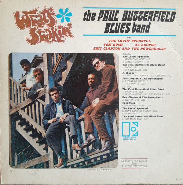 Image of Back Cover of 3724129E: LP - VARIOUS ARTISTS, What's Shakin' (Elektra Gold; EKL 4002, UK 1966, UK Disc / US Sleeve, No Insert, Mono)   VG/VG