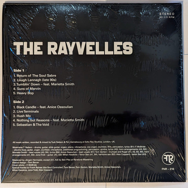 Image of Back Cover of 3754094S: LP - THE RAYVELLES, The Rayvelles (Fnr; FNR-216, US 2024)   NEW/NEW