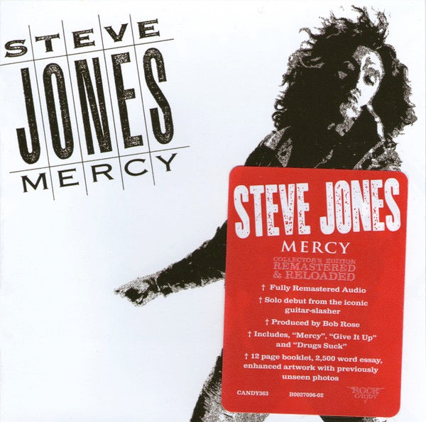 Image of Front Cover of 3714240C: CD - STEVE JONES, Mercy (Rock Candy; CANDY363, UK & US 2019 Reissue, Jewel Case)   VG+/VG+