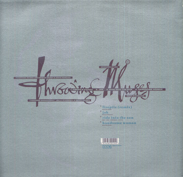 Image of Back Cover of 3724181E: LP - THROWING MUSES, Firepile E.P. (Part Two) (4AD; BAD D 2012, UK 1992)   VG/VG