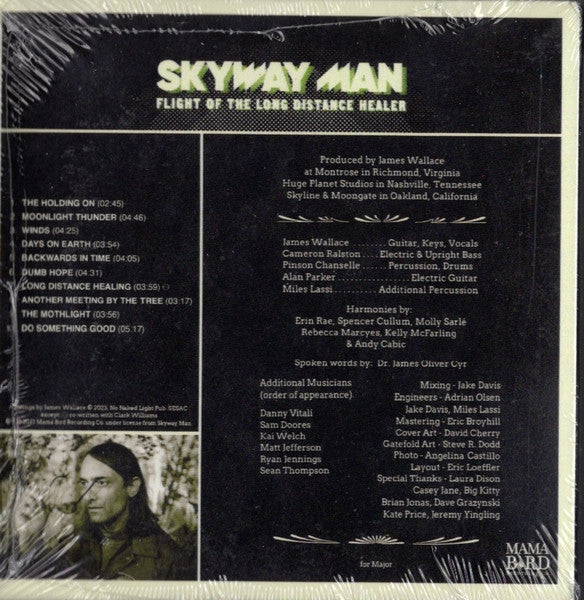 Image of Back Cover of 3734104E: CD - SKYWAY MAN, Flight of the Long Distance Healer (Mama Bird Recording Co.; MB069CD, US 2023, CD in LP replica card gatefold sleeve, Inner)   EX/EX