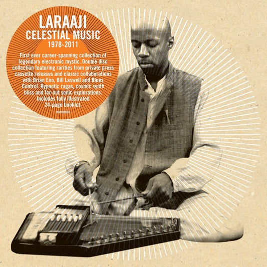 Image of Front Cover of 3714280C: 2xCD - LARAAJI, Celestial Music 1978-2011 (All Saints Records; WAST036CD, UK 2013 Reissue, Digipak, Booklet)   VG+/VG+