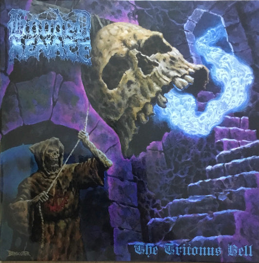 Image of Front Cover of 3714327C: LP - HOODED MENACE, The Tritonus Bell (Season Of Mist; SOM617LP, France 2021, Gatefold, Limited Edition of 300, Purple Vinyl)   VG+/VG+