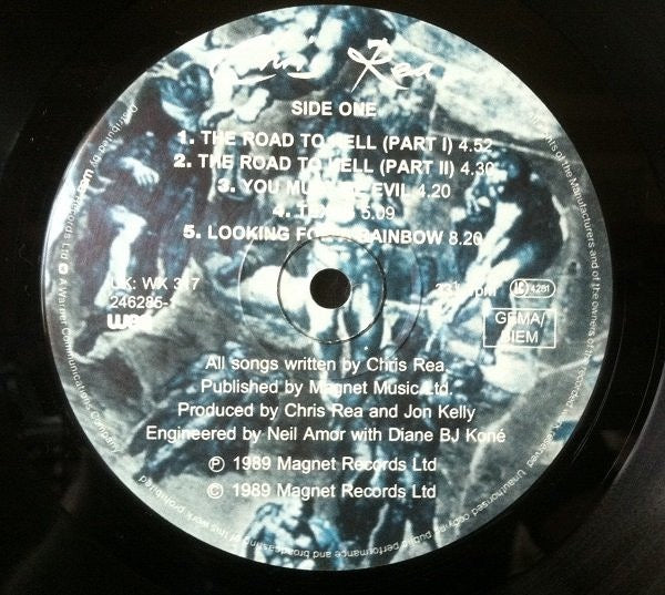 Image of Label Cover of LP - VG/VG - CHRIS REA, The Road To Hell (WEA; 246285-1, Europe 1989, Inner, WX 317 Matrix), ,  - 2426115E
