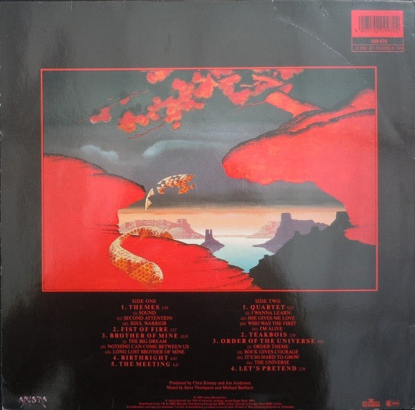 Image of Back Cover of 3714339C: LP - ANDERSON BRUFORD WAKEMAN HOWE, Anderson Bruford Wakeman Howe (Arista; 209 970, Europe 1989, Inner & Insert) Lightest of marks, Sleeve has light sticker staining  VG/VG