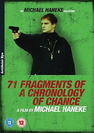 Image of Front Cover of 3714406C: DVD - MICHAEL HANEKE, 71 Fragments Of A Chronology Of Chance (Artificial Eye; , UK 2009 Reissue)   EX/EX