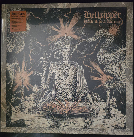 Image of Front Cover of 3834103E: LP - HELLRIPPER, Black Arts & Alchemy (Peaceville; VILELP1147, Europe 2024, orange vinyl)   NEW/NEW