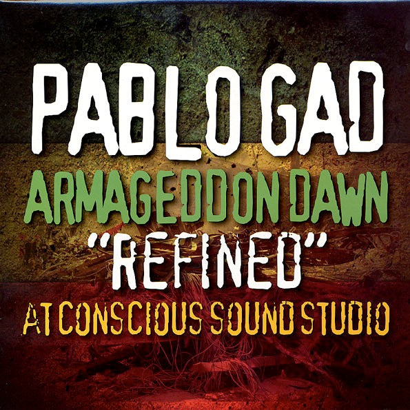 Image of Front Cover of 3814056C: LP - PABLO GAD, Armageddon Dawn  Refined  At Conscious Sounds Studio (Reggae On Top; ROTLP031, UK 2012, Picture sleeve) Some creases on cover.  VG+/EX