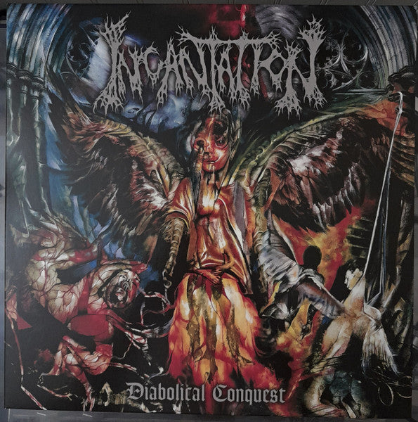 Image of Front Cover of 3834040E: LP - INCANTATION, Diabolical Conquest (Relapse Records; RR6982, US 2023, Blue Vinyl)   NEW/NEW