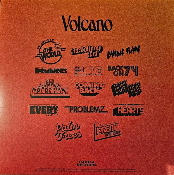 Image of Back Cover of LP - NEW/NEW - JUNGLE, Volcano (Caiola Records; CAI002LP, UK 2023, Inner), ,  - 6016060C