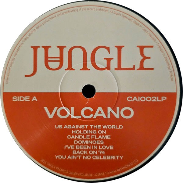 Image of Label Cover of LP - NEW/NEW - JUNGLE, Volcano (Caiola Records; CAI002LP, UK 2023, Inner), ,  - 6016060C