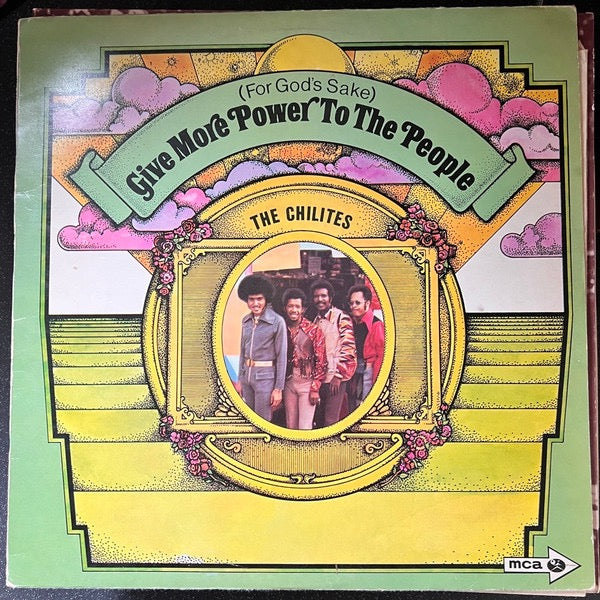 Image of Front Cover of 3814162C: LP - THE CHI-LITES, (For God's Sake) Give More Power To The People (MCA Records; MUPS 437, UK 1971, Brown & Red Labels) Sticker damage to top right of sleeve, otherwise quite nice. Light marks only to disc.  G+/VG