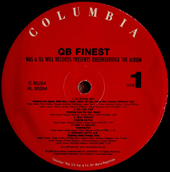 Image of Label Cover of 2xLP - VG/G - QB FINEST, Nas & Ill Will Records Presents Queensbridge The Album (Columbia; C2 63807, US 2000, 2 Inners), Cellotaped Inners,  - 4446039S