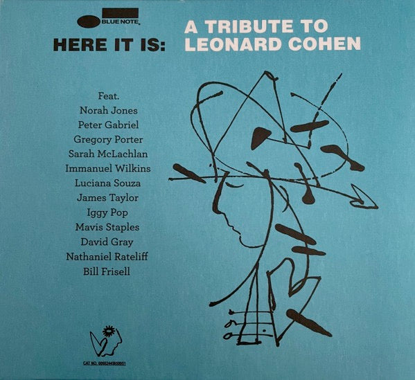 Image of Front Cover of 3814316C: CD - VARIOUS, Here It Is: A Tribute To Leonard Cohen (Blue Note; 00602445659951, Europe 2022, Folded Sleeve)   VG+/VG+