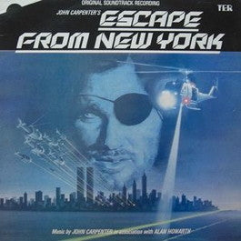 Image of Front Cover of LP - VG+/VG - JOHN CARPENTER AND ALAN HOWARTH, John Carpenter's Escape From New York (That's Entertainment Records; TER 1011, UK 1981, Damont Pressing), Strong VG,  - 2826211E