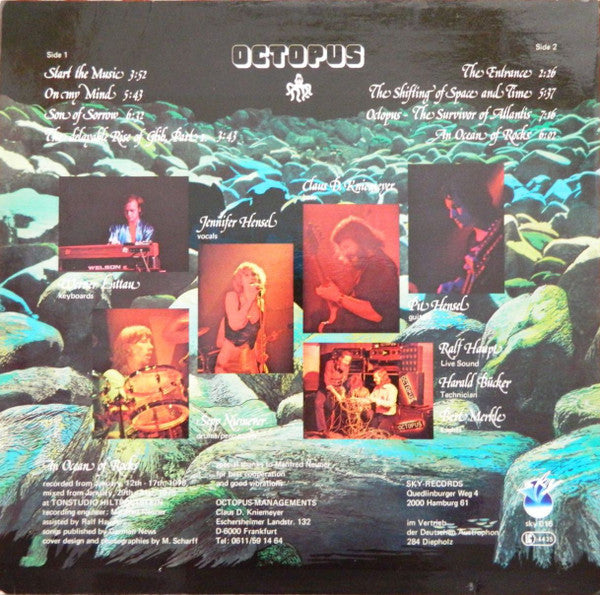 Image of Back Cover of 3824153E: LP - OCTOPUS, An Ocean Of Rocks (Sky Records ; sky 016, Germany 1978, Laminated Sleeve, Insert) Strong VG  VG/VG